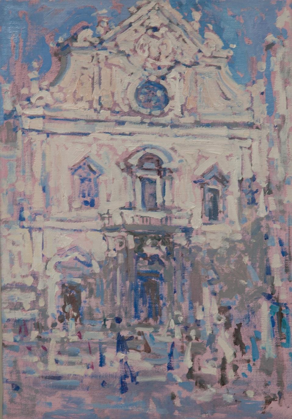 Igreja de Sao Domingos. Original modern art painting