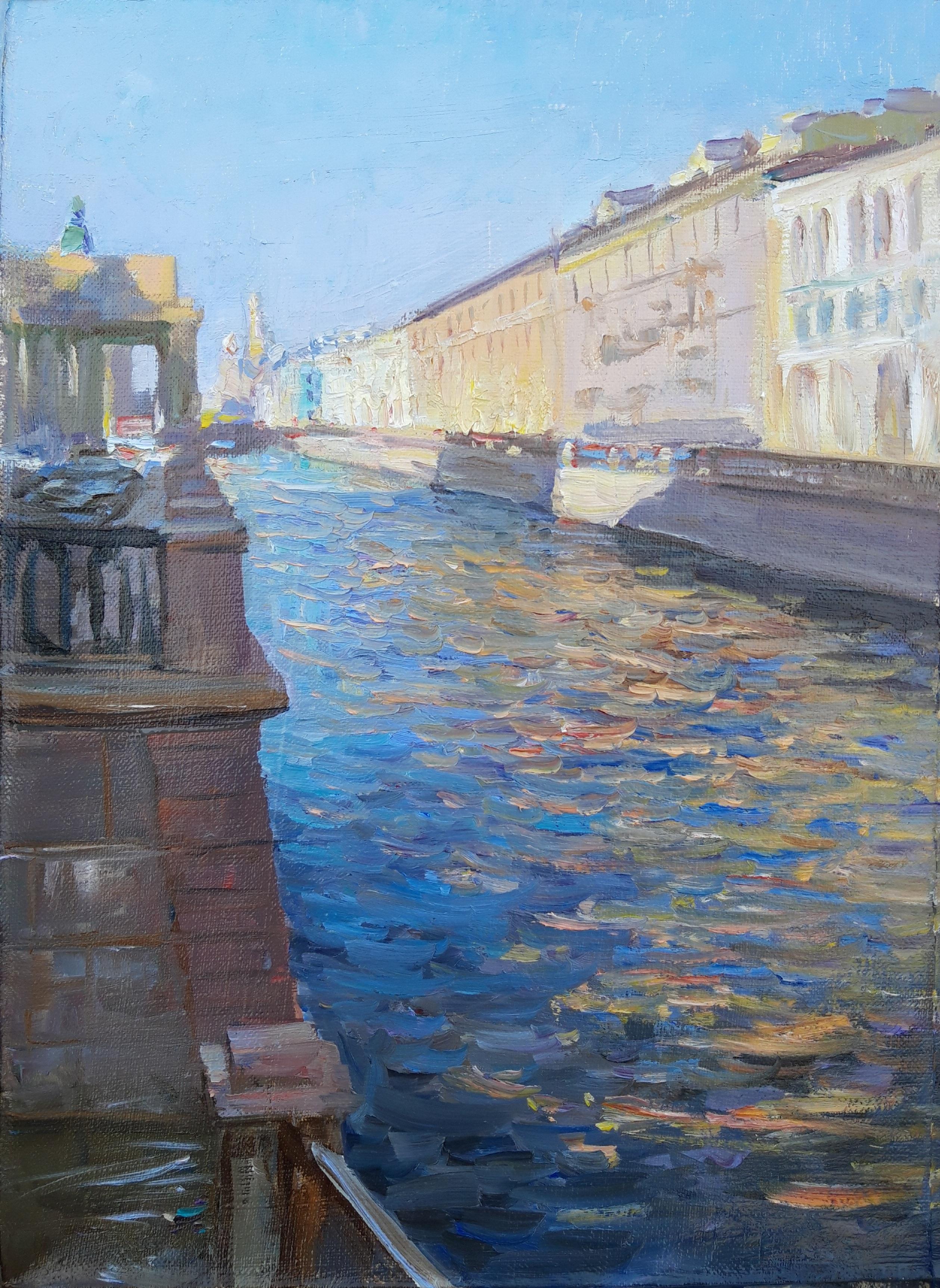 Embankment of the Griboyedov Canal. Original modern art painting