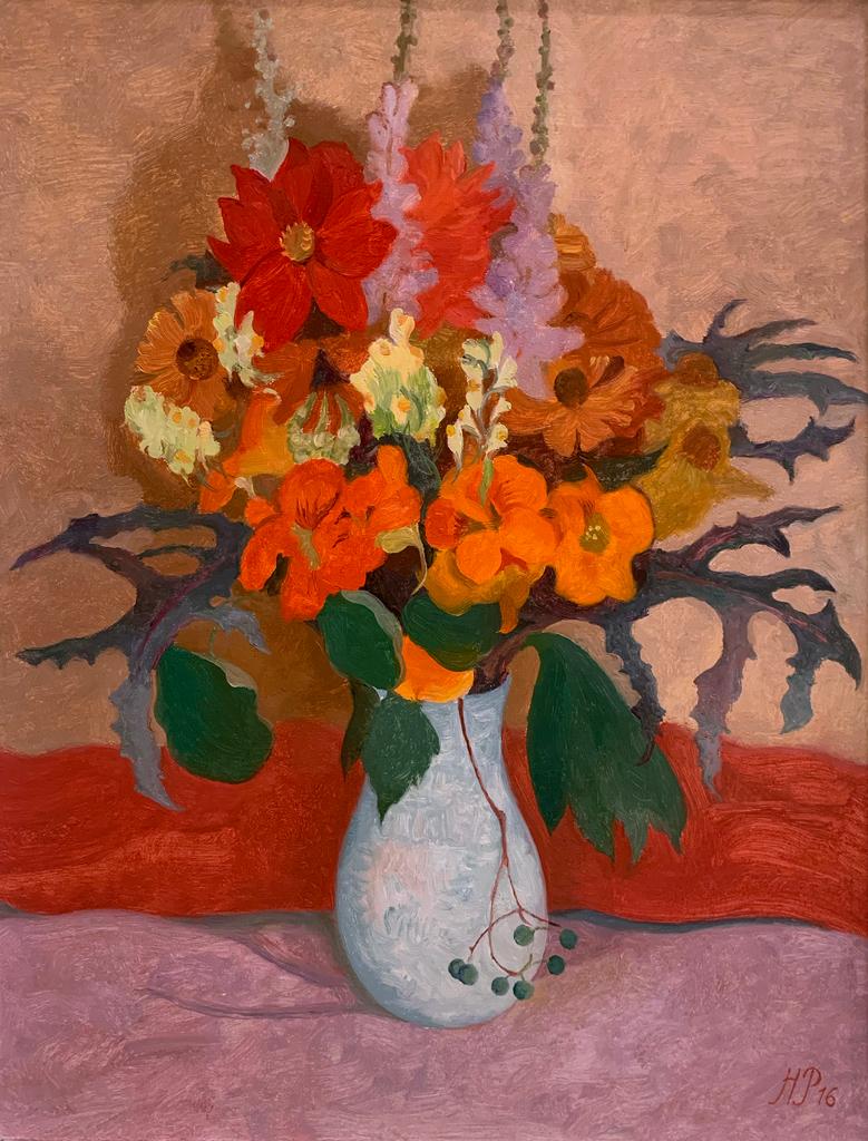 Autumn bouquet. Original modern art painting
