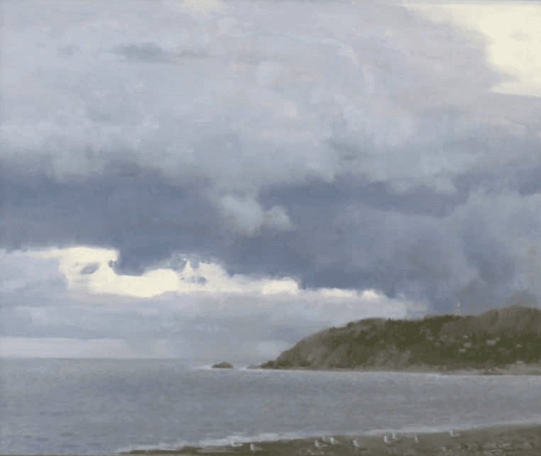 A storm warning. Original modern art painting