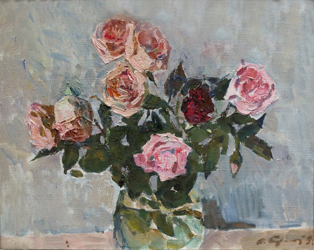 Roses in glass — Eremeev Oleg Arkadievich