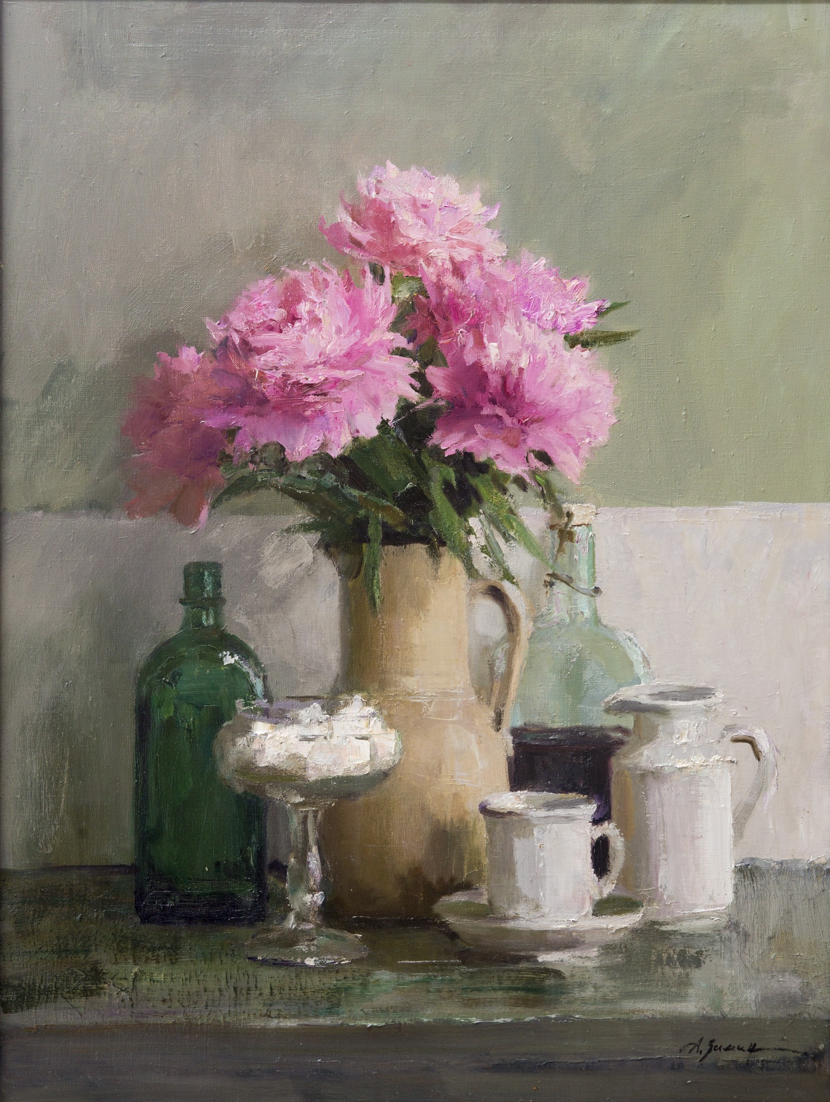 Peonies and sugar vase — Zimin Alexander