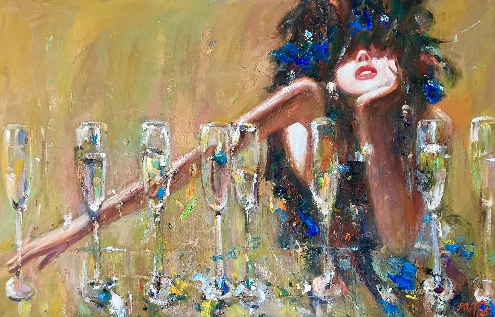 A party time — Pavlov Mstislav. Oil on canvas