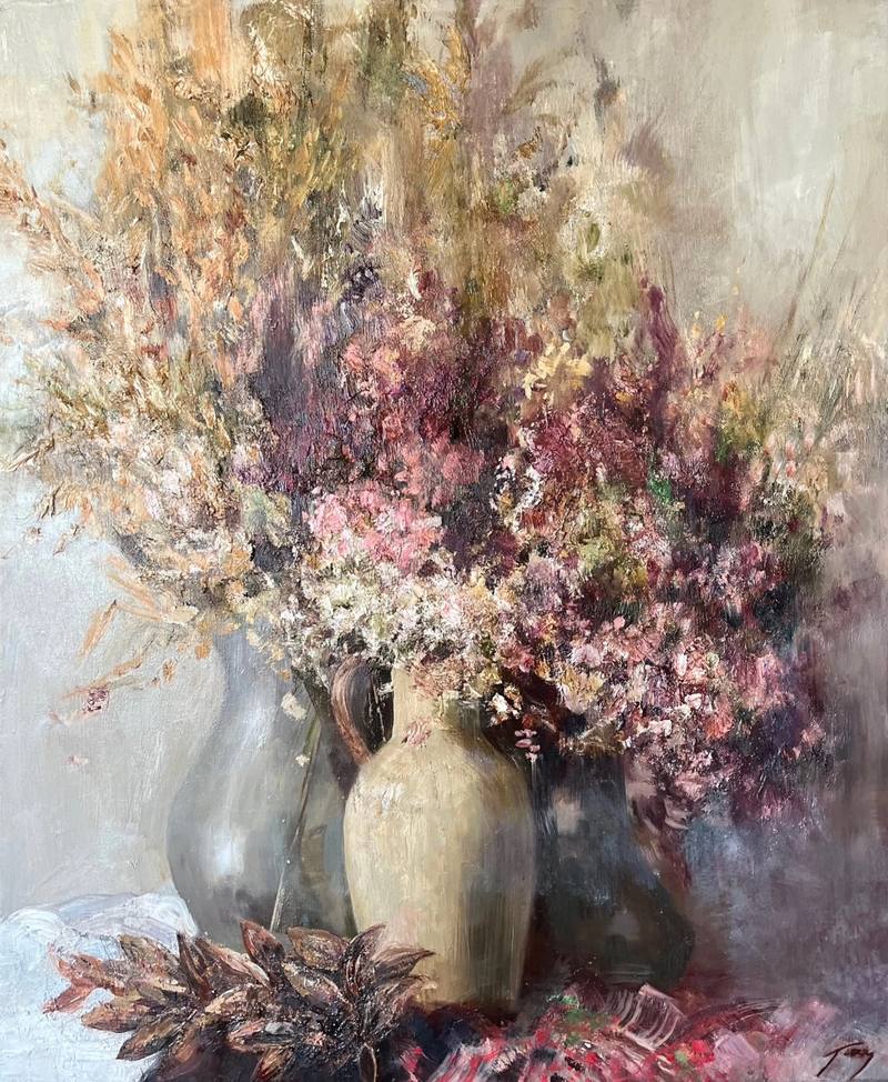 Bouquet — Pozharskaya Elizaveta. Oil on canvas