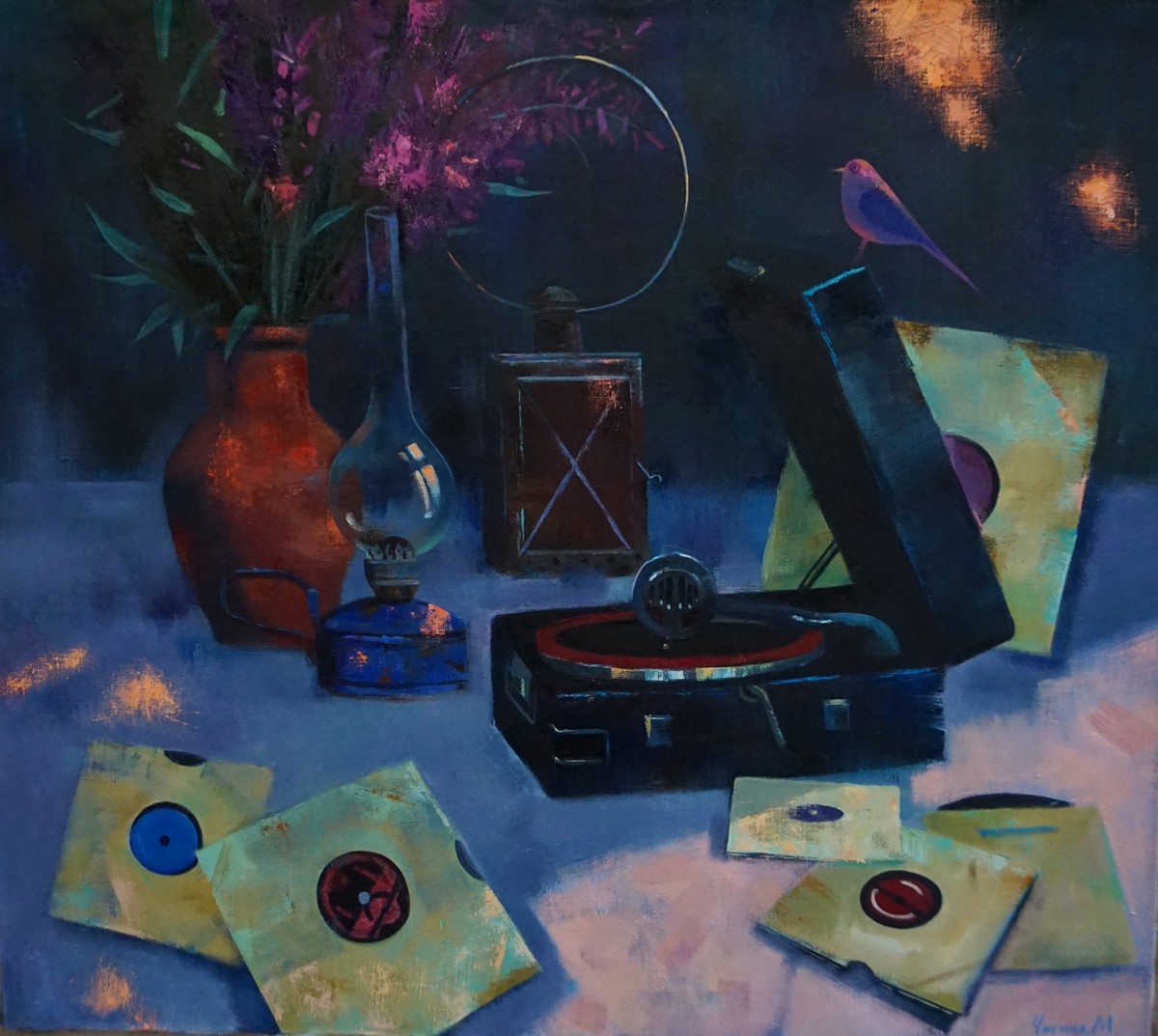 Still life with a gramophone — Chighina Margharita