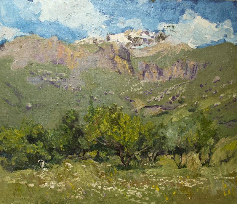 Apple orchard in the mountains — Kalinin Alexey