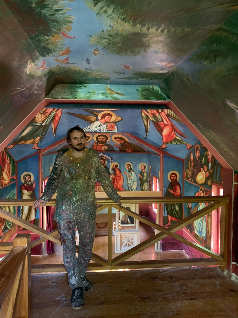 Wall painting in church of John the Baptist in the village of Nativity. Pushkinskie Gory region — Margolin Dmitry (12)