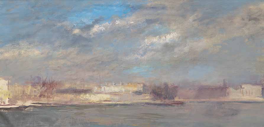 Spring on the neva river near the Smolny cathedral, 2002 — Bakin Sergey