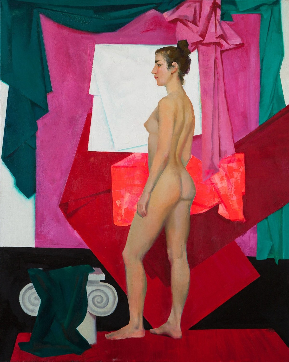 Nude figure on a pink background — Yuriy Borchukov