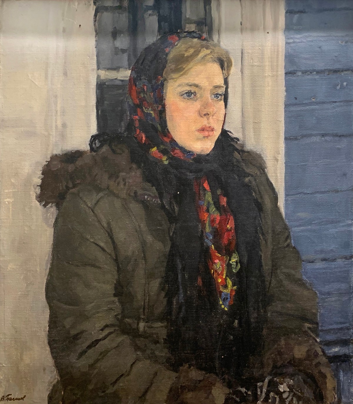 Portrait of a young woman.1987 — Pesikov Vladimir