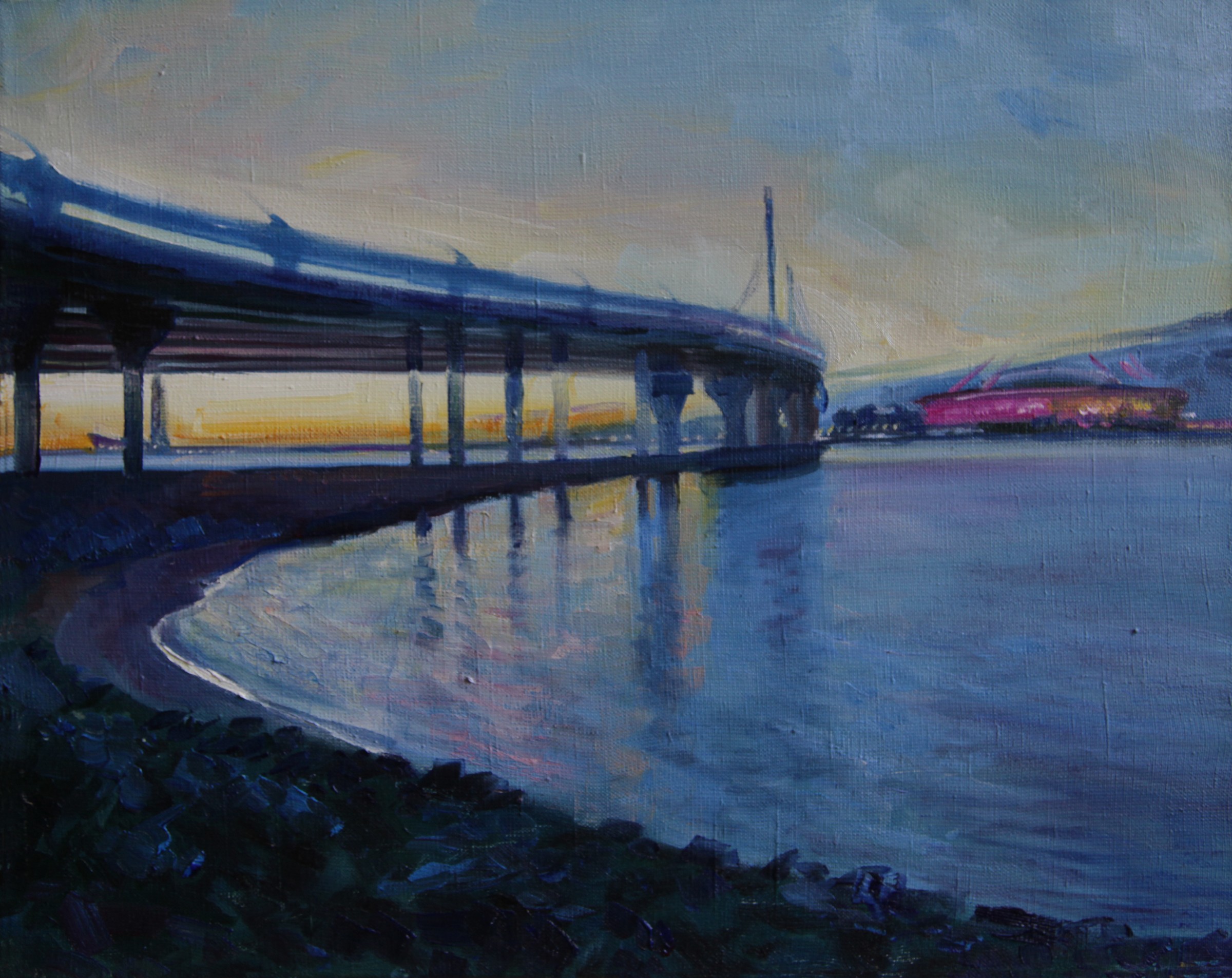 In the evening by the bay. 2018 — Kalitsenia Aleh