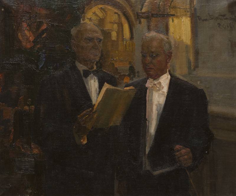 Before going on stage on Christmas Eve. People's Artist N. Marton, People's Artist V. Chernushenko — Bratanyuk Vasily