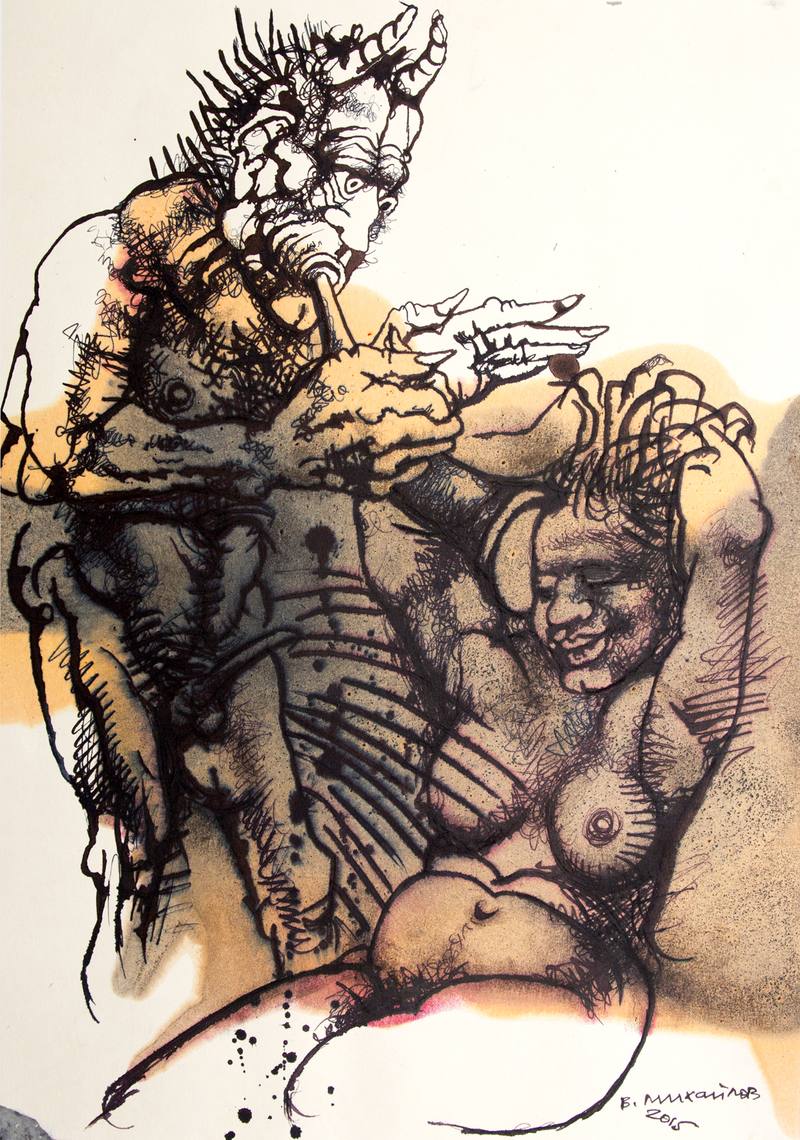 Satir and nymph — Mikhailov Vyacheslav