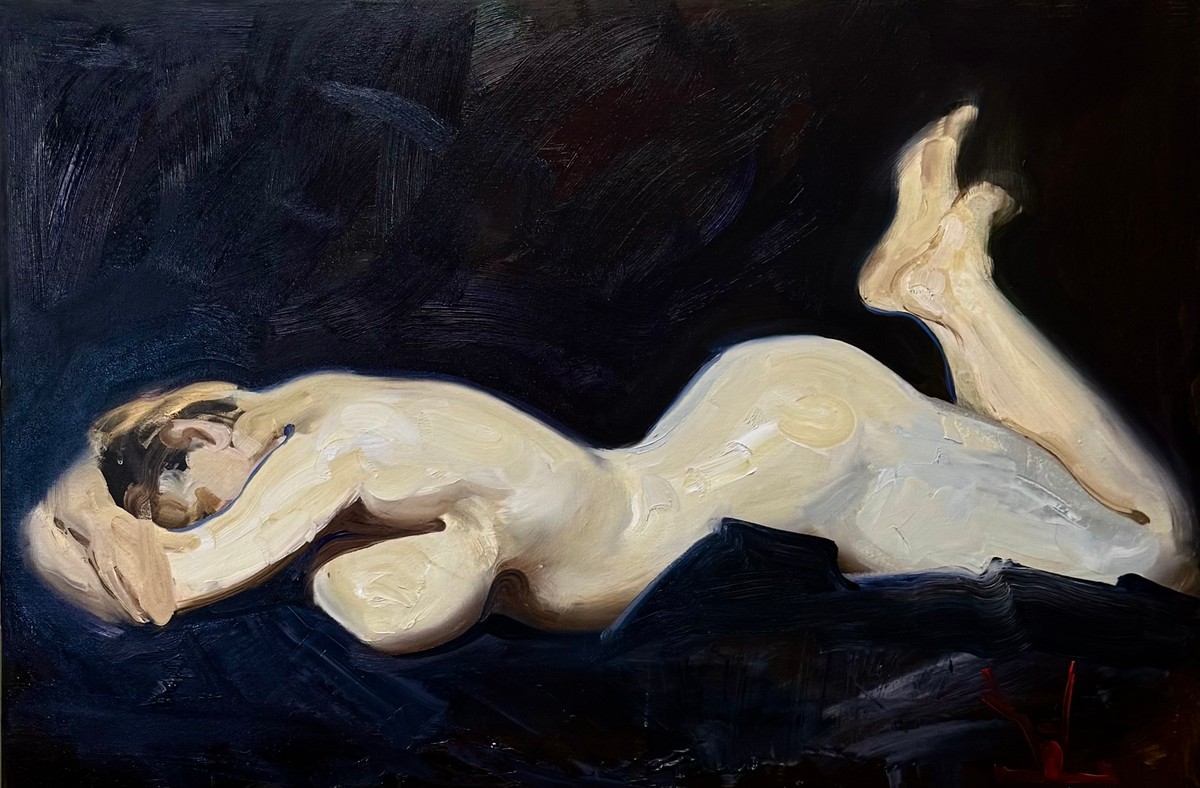 Nude Figure — Mikhail Sol. Oil on canvas