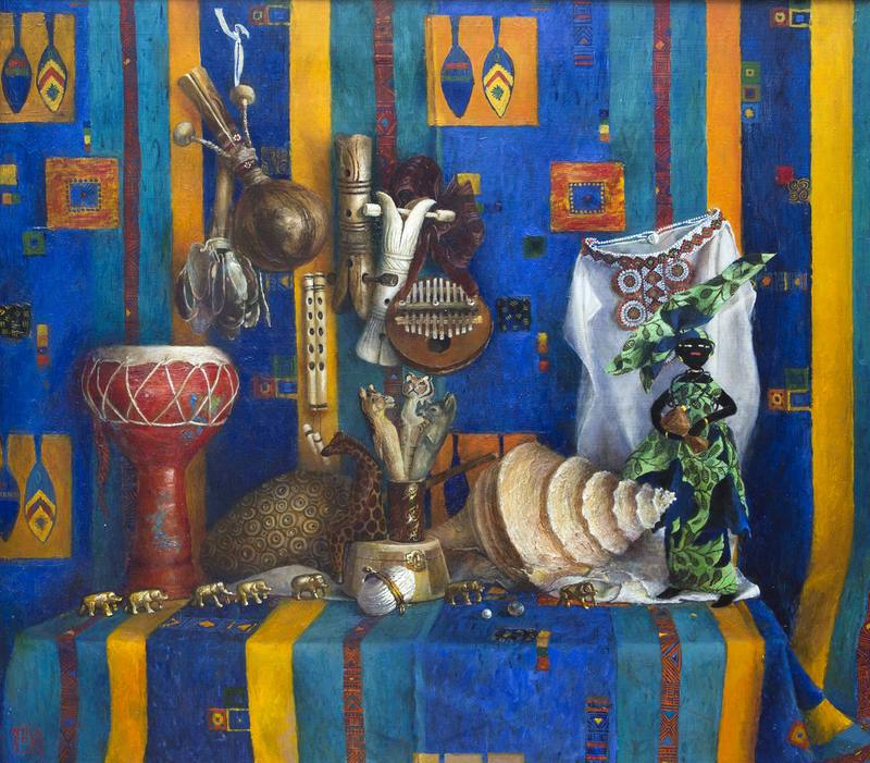 Still life with musical instruments — Dinner Lidia