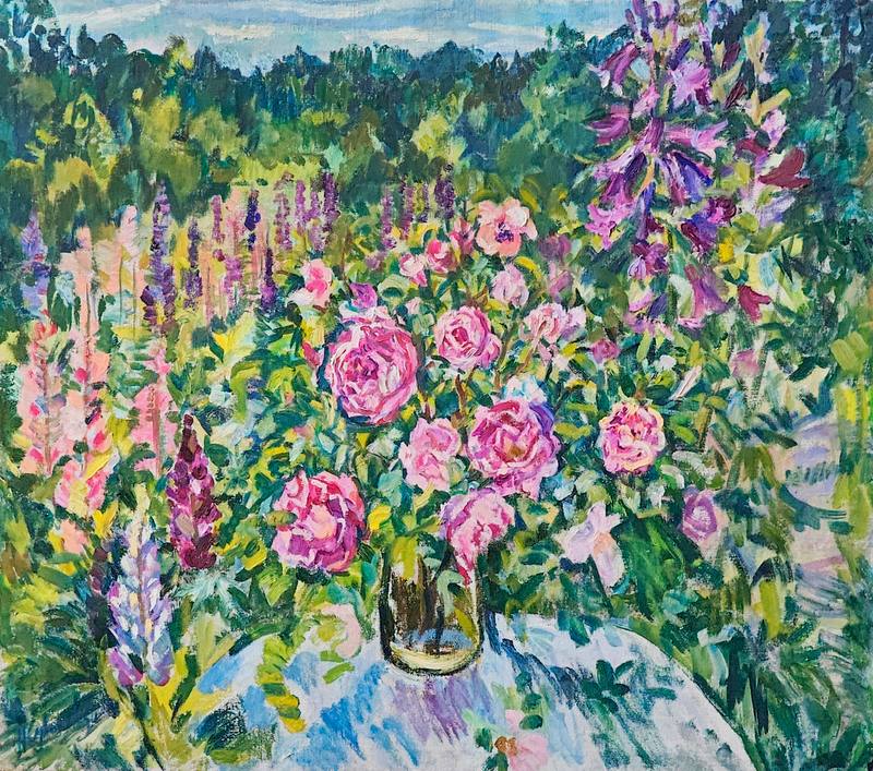 A bouquet of roses in the sun, 2014 — Suvorova Natalia