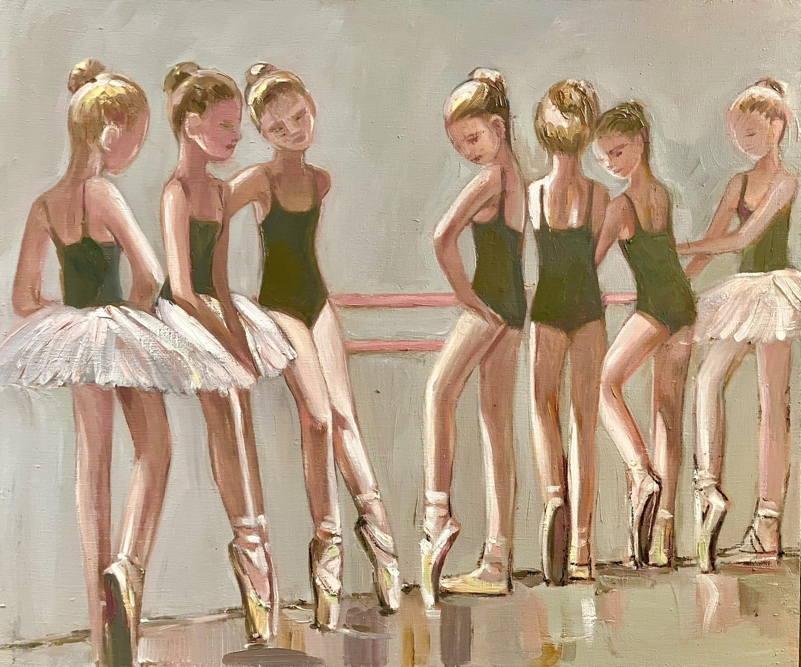Little dancers — Pavlov Mstislav. Oil on canvas