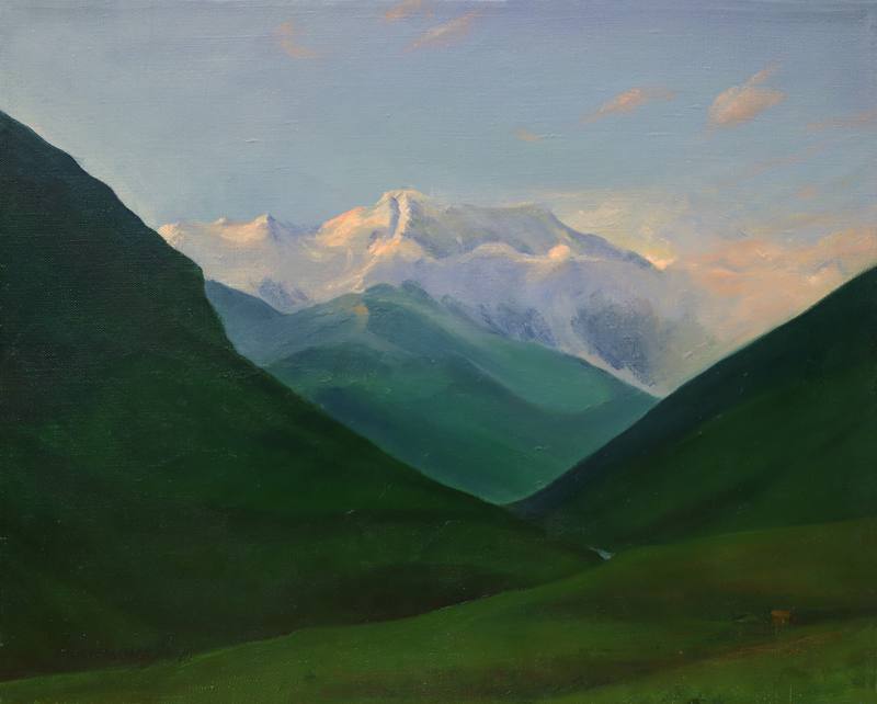 View of the mountains from the village of Ushguli. 2021 — Kalitsenia Aleh