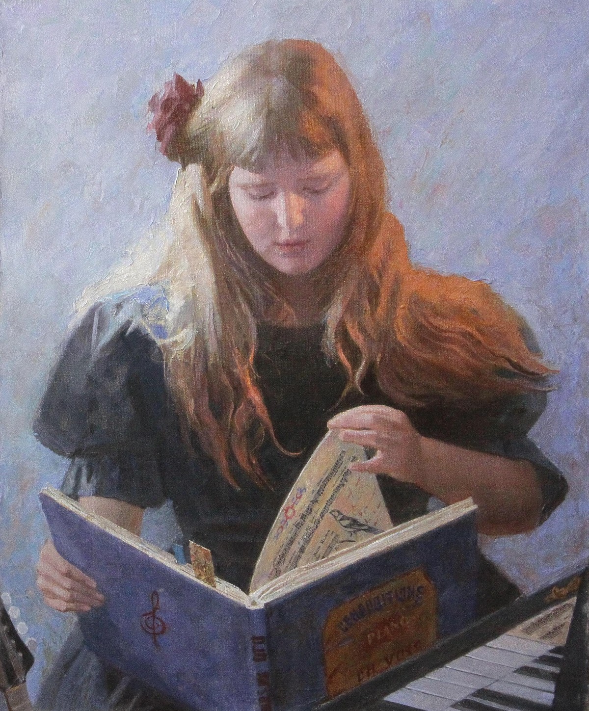 Girl with notepad — Makovezkaya Natalia