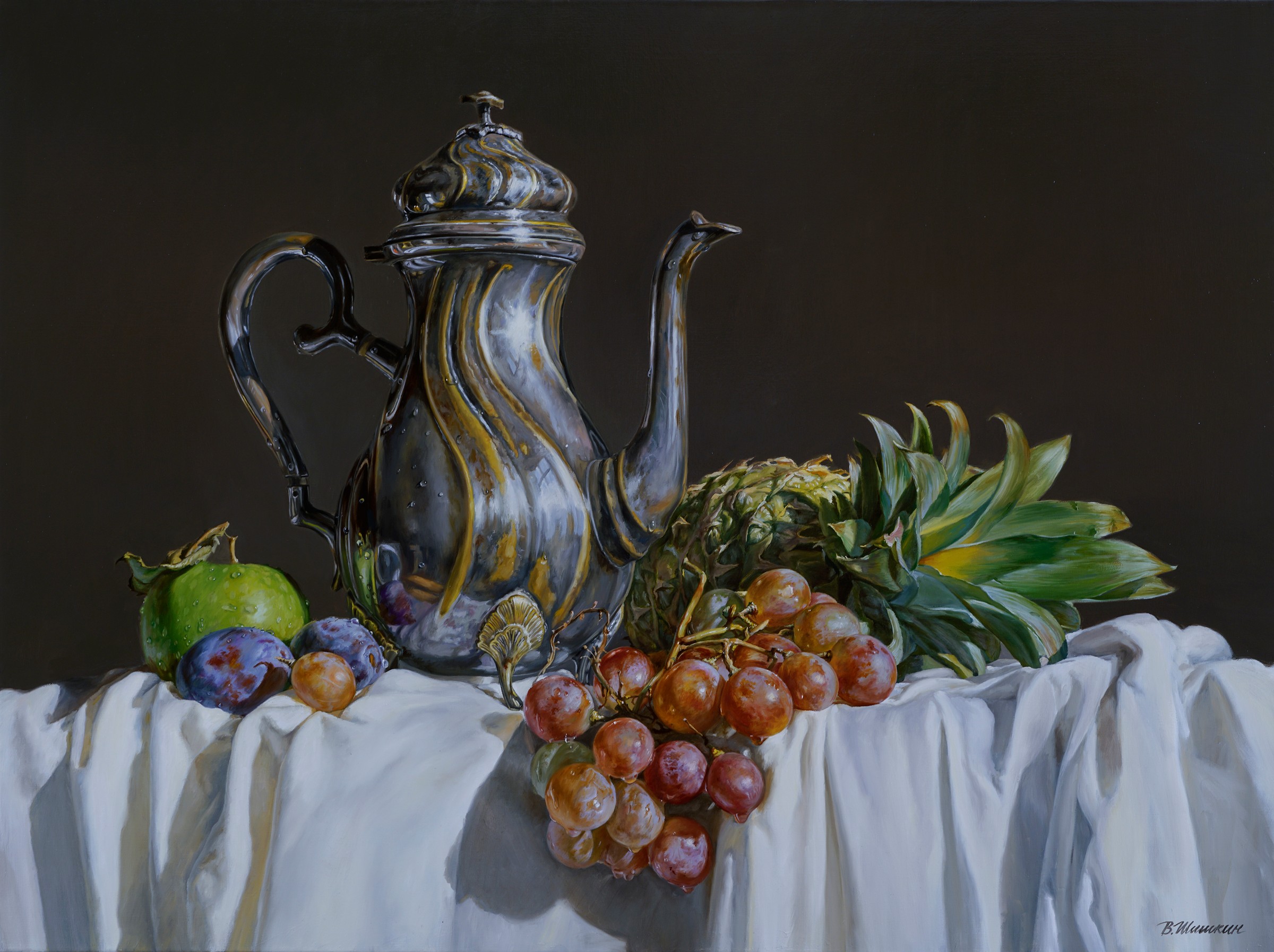 Kettle with fruits — Shishkin Valery