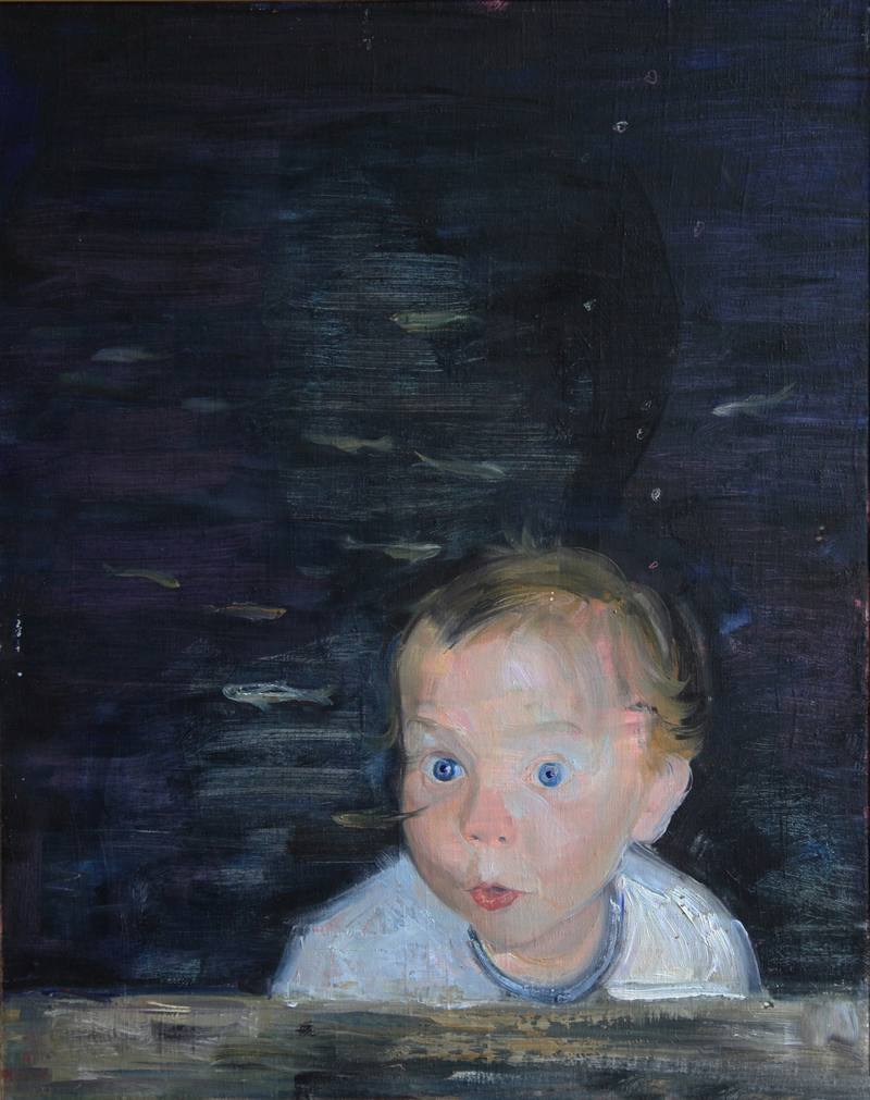 The right side of the triptych "Little fish". 2018 — Kalitsenia Aleh