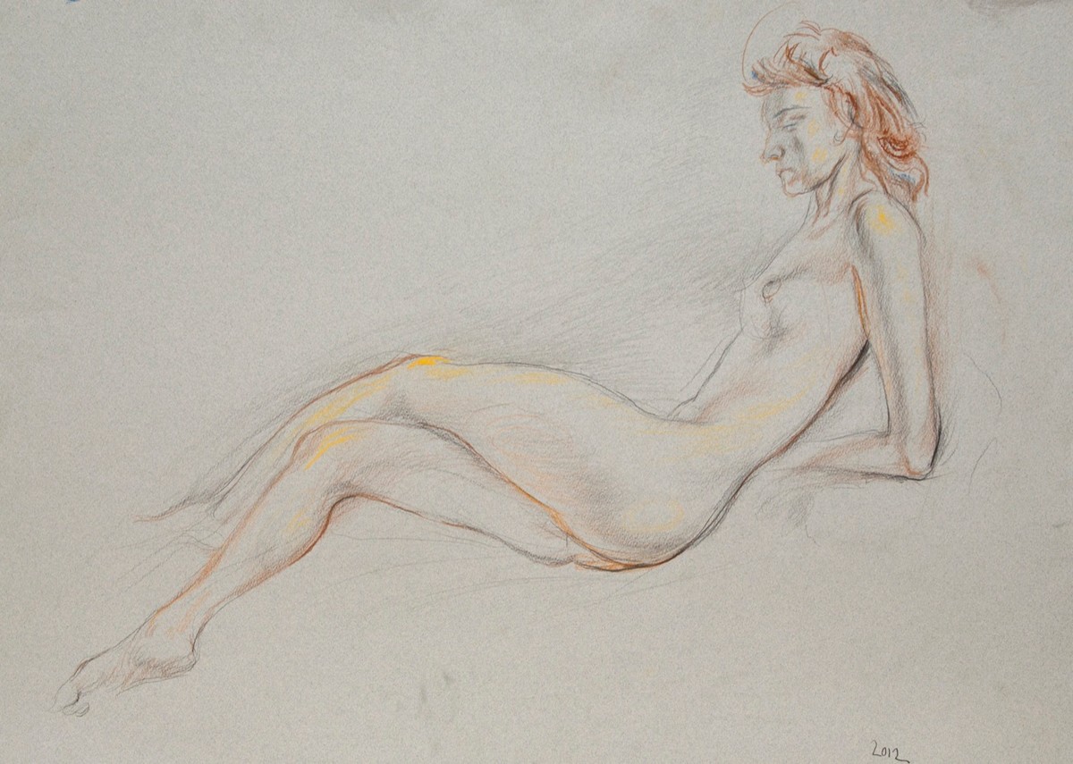 Lying nude — Stroganov Leonid