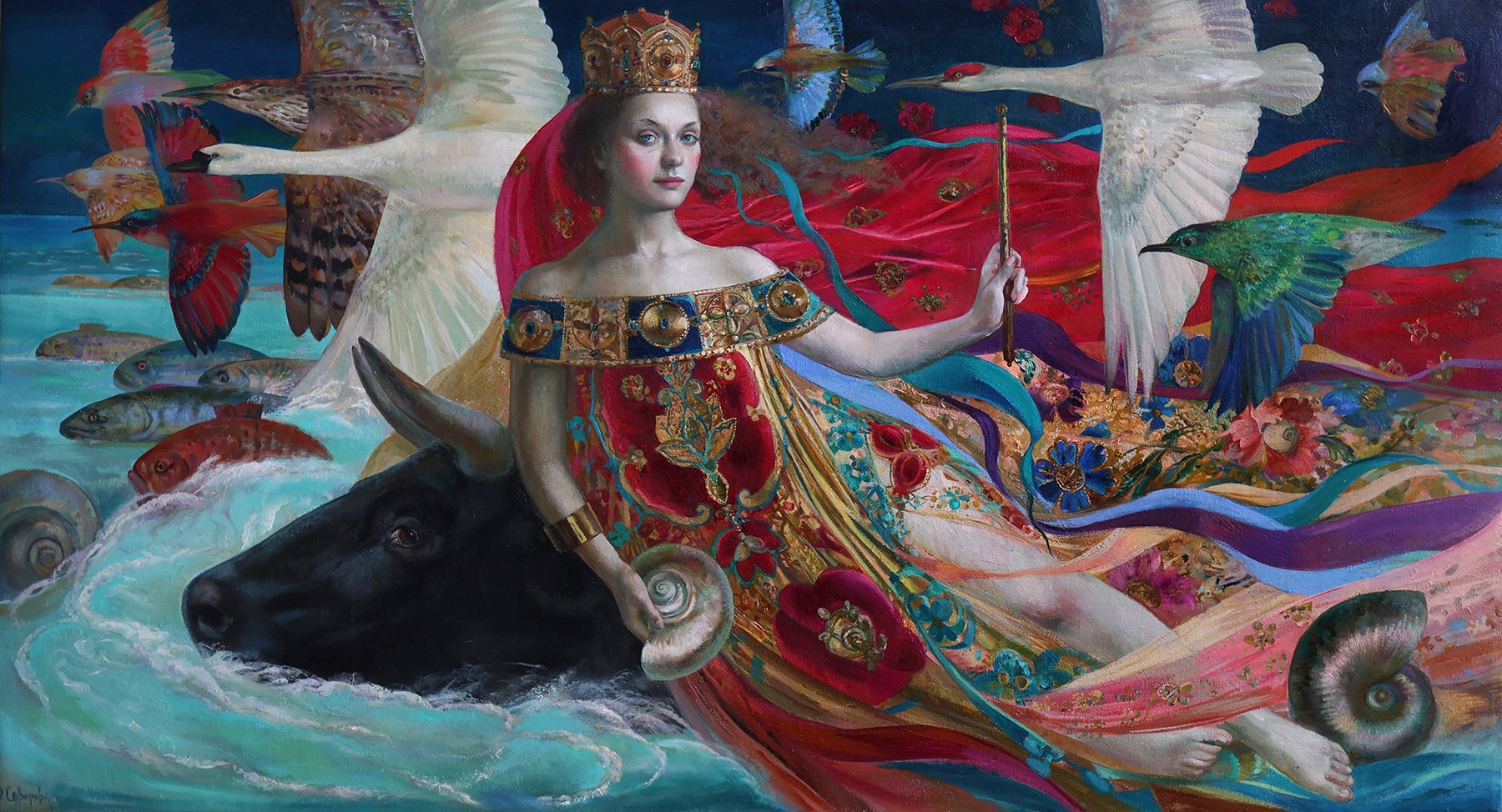 The Abduction of Europa — Suvorova Olga. Oil on canvas