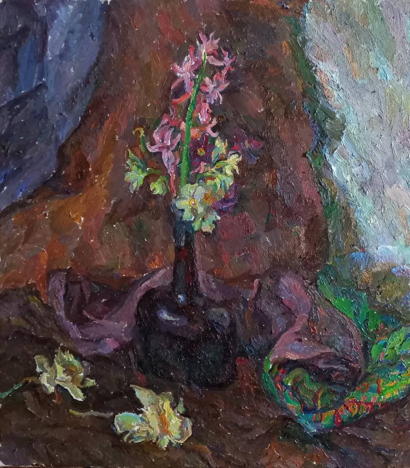 The still life with hyacinth — Stroganov Leonid