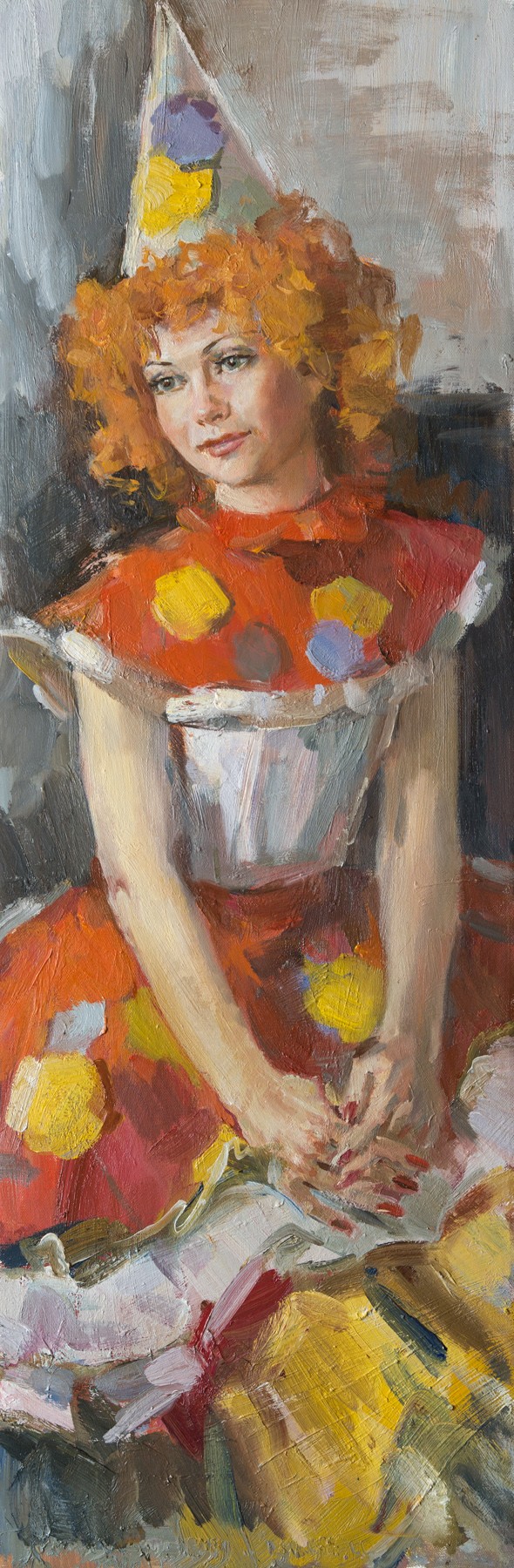 Dancer dressed as a clown — Vishniakova Natalia