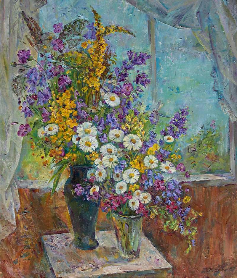 Flowers on the verandah — Khorosheva Olga