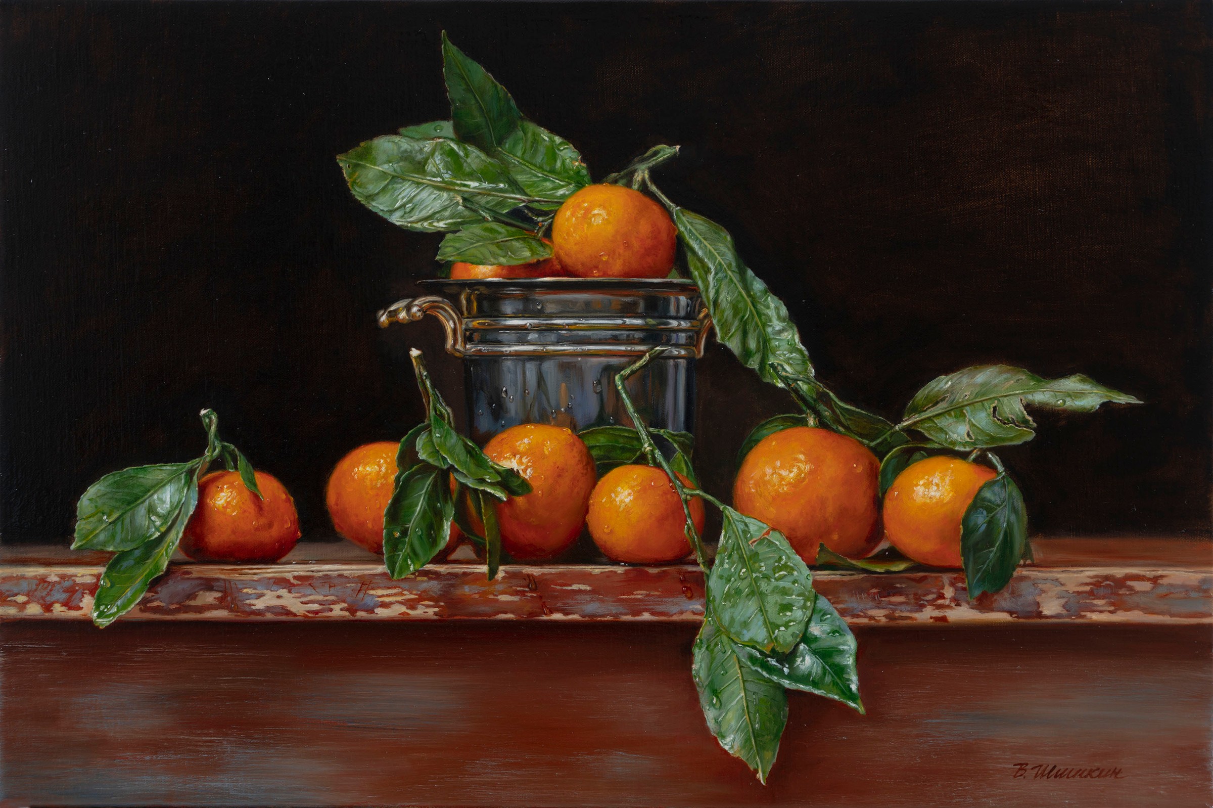 Tangerines with a bucket — Shishkin Valery