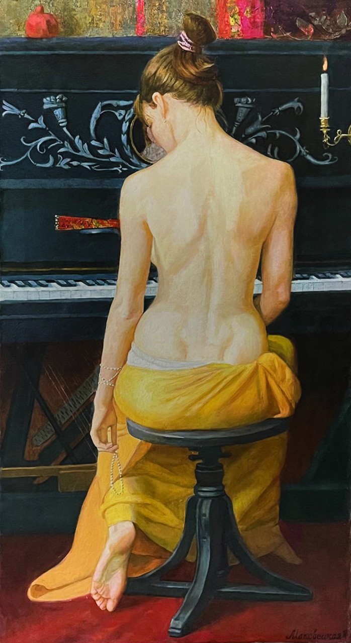 Girl at the piano — Makovezkaya Natalia
