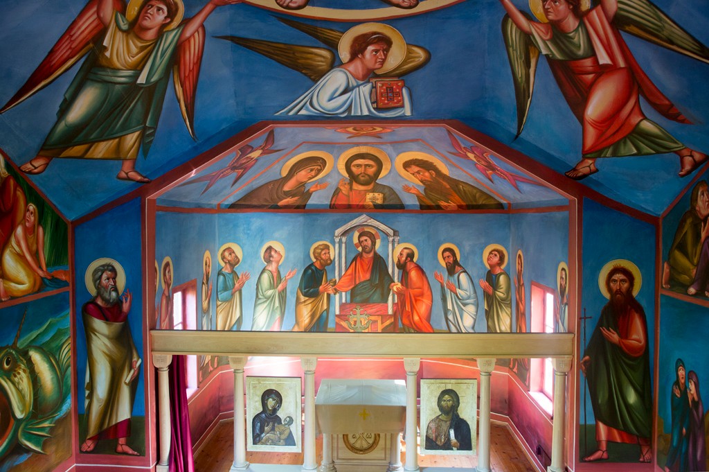 Wall painting in church of John the Baptist in the village of Nativity. Pushkinskie Gory region — Margolin Dmitry
