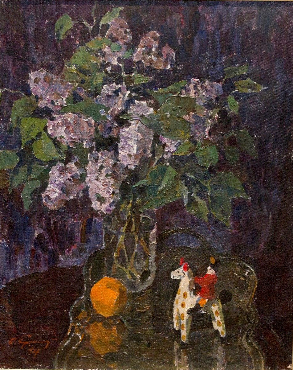 Lilac with a Dymkovo manufacture's toy — Eremeev Oleg Arkadievich