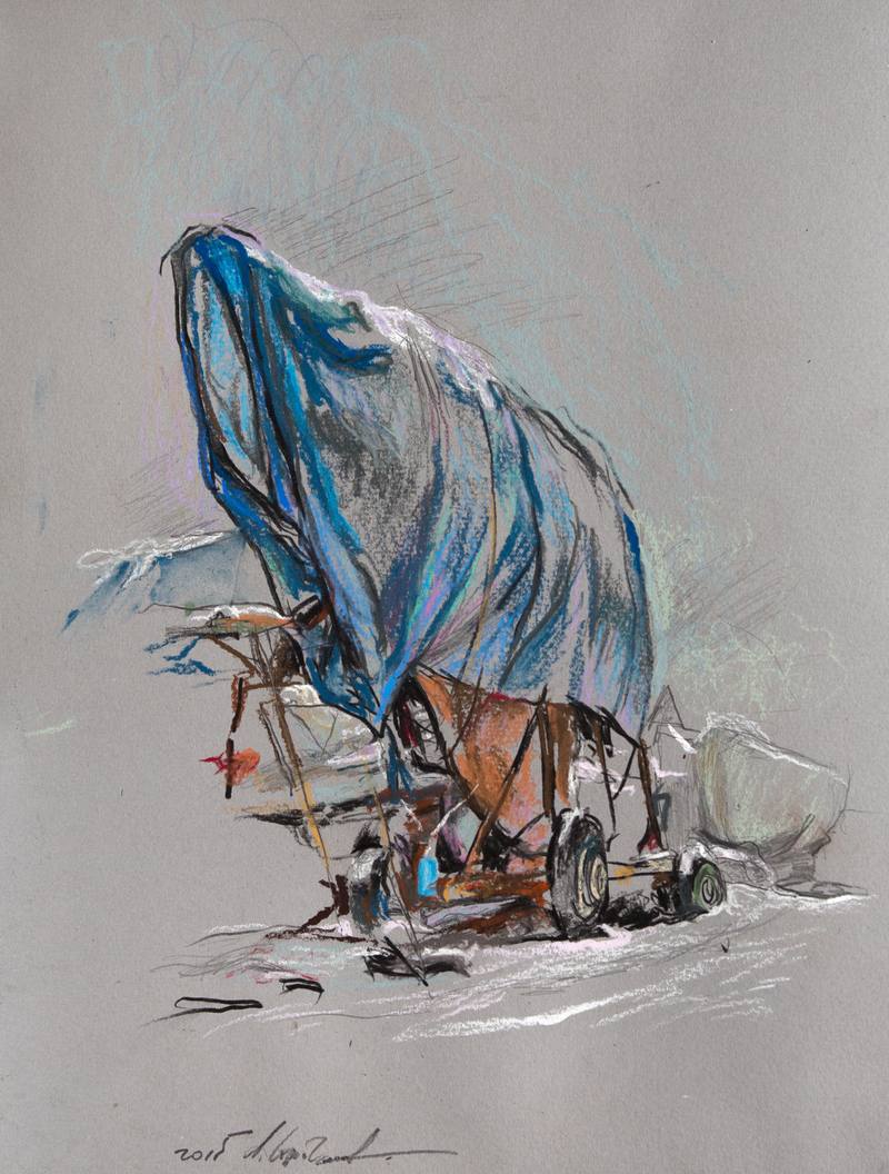 Blue boat — Stroganov Leonid