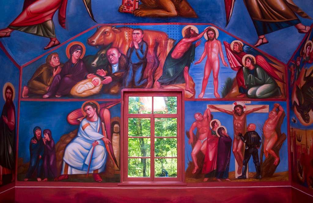 Wall painting in church of John the Baptist in the village of Nativity. Pushkinskie Gory region — Margolin Dmitry (10)