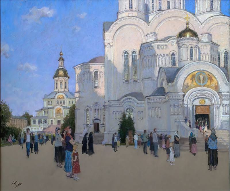 Apple rescue. Evening prayer in Diveevo monastery — Oussik Sergey