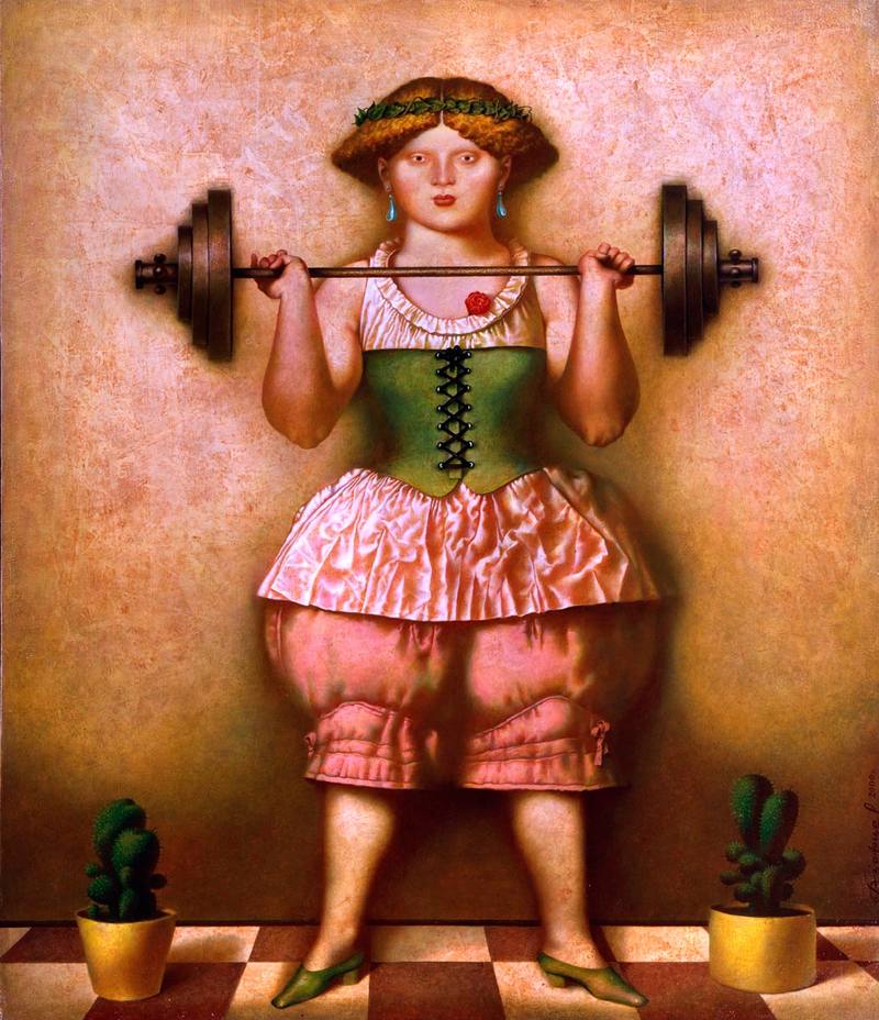 Weight-lifting girl — Dozortzev Oleg