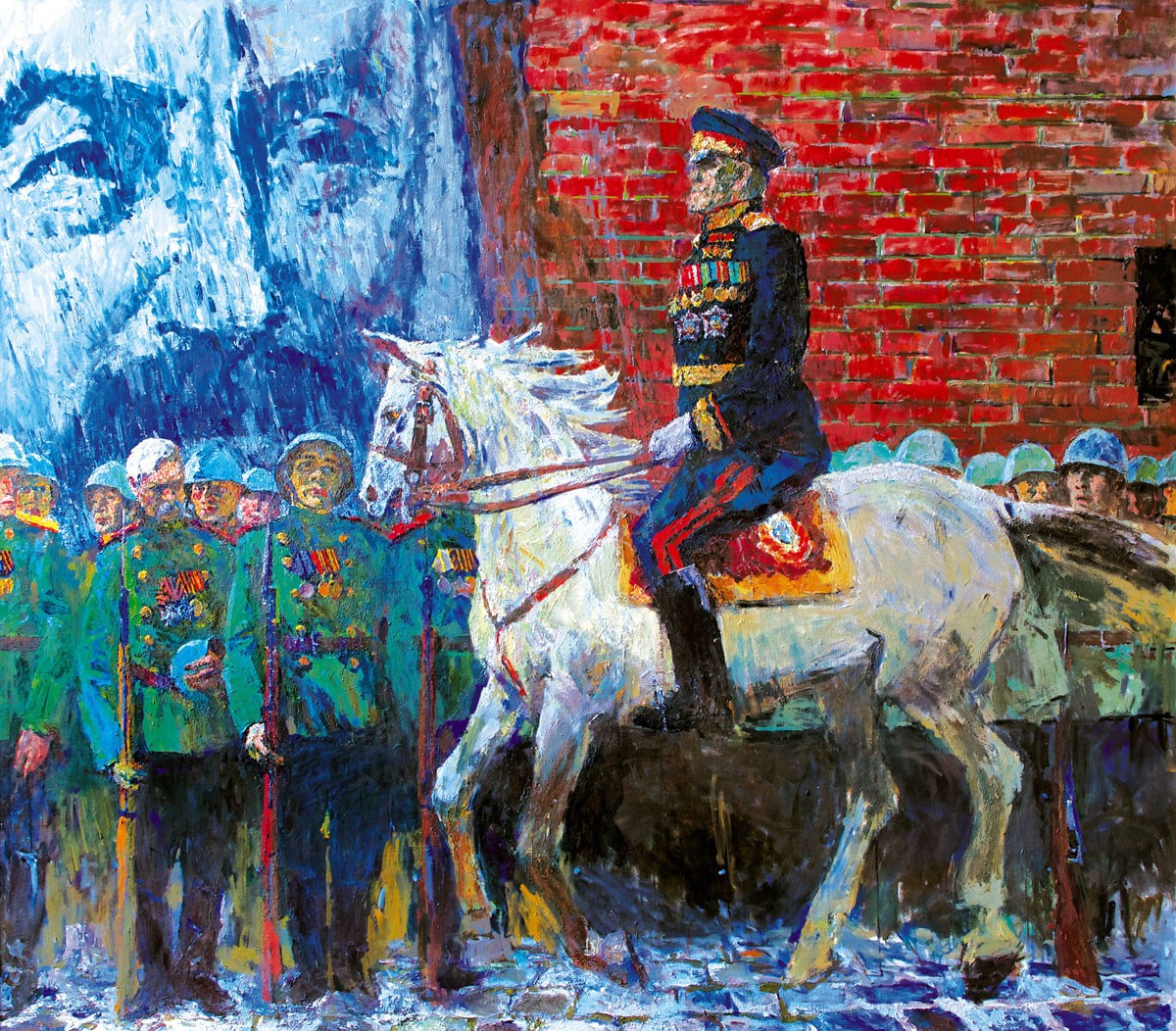 Oleg Eremeev.  One painting project.  "The Victors"   Exhibition hall of I. E. Repin's Institute. May 2012. (2)